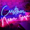 Personalizado 3D LED Neon Sign Light letras Feliz Aniversário Bebê Palavras Neons Tube Decoração Luzes para Bar Pub Club Letter Board Party Background Decor
