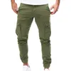 Men's Pants Men Work Trousers Multiple Pockets Breathable Drawstring Cargo With Multi Elastic Waist For Ankle-banded