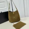 Designer Hobo Bags Soft Real Calf Leather Shoulder Bags Adjustable Strap Gold 3 Letter Mixed Hardware Hasp Baguette Bag Fashion Purse 2023 Handbags