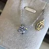 Designer Carter Bullhorn Diamond Necklace Champagne Guld CLAVICLE CHAIN ​​Hög koldiamant Precision Fashion Womens smycken Platinum