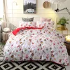 Uppsättningar 2023 Ny julkante Cover Set Snowflake Elk Reineer Tree Queen King Bedding Set Twin Single Child Kid vuxen Nyårspresent