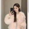 Coat Pink Imitation Fox For Women In Autumn Winter 2023, New And Integrated Mink Fur, Environmentally Friendly Haining Fur 4092 tegrated