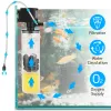 Accessori Seven Master 3 in1 Filtro per acquario Filtro per acquario per pompa d'aria per acquario Aumenta l'ossigeno Filtro interno per acquario Pompa per acquario