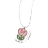 Gargantilla de moda, collares con colgante de flores acrílicas bonitas, collar llamativo de cuerda de cuero para mujer, joyería, regalos para novia 57BD