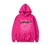 安い卸売スパイダーパーカーsp5der Young Thug 555555 Angel Pullover Pink RedパーカーフーディーパンツメンズSP5DERS印刷スウェットシャツ最高品質の多くの色