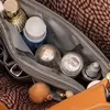 Borse per cosmetici Borsa per trucchi elegante e spaziosa con organizer con doppia cerniera, perfetta per organizzare articoli di bellezza