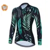 Racing Jackets Winter Salexo Long Sleeve Cycling Jersey Women Thermal Fleece Top MTB Bike Clothing Wear Bicycle Clothes Maillot Ropa