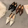 Casual Shoes Fashion Pointed Toe Slip On Women Flat Loafer 2024 Arrivals Autumn Spring Heel Office Work Footwear