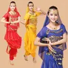 Stage Wear Plus Size 4pcs Set Belly Dance Traje Bollywood Vestido Bellydance Womens Dancing Sets