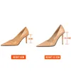 2024 skor BIGTREE 795 Klänning Spring Autumn Weaving Women Pumps Stiletto Heels Sexy 8cm Point Toe Party Stripper High 89303