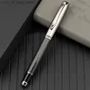 Fountain Pens Fountain Pens Luxury Pen Carbon Fiber Metal Ball Point Pen Signing Penns för att skriva presentkontor Stationery Supplies Q240314