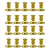 20x Gold Pillar Candle Base Taper Candle Holder Candlestick Christmas Party Decor 240314