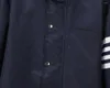 Herrjackor jacka lyxkoreansk version fyra bar samma garnfärgade lapel casual zip smal kappa