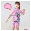 Zestaw bikini z zestawu księżniczki Kids Letni Kąpiel Girls Swimsuit Babys Shakodwear Shorts For Childrens Oddzielenie nowych kropli de dhgmo