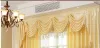 Cortinas de luxo estilo europeu para sala estar quarto coroa dourada cortina bordada semisombreamento tule valance cortinas personalizadas