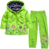 Set di abbigliamento Abbigliamento per bambini Completo Giacca a vento Impermeabile Primavera Autunno Ragazzo Impermeabile Giacche Pantalone 2 pezzi Ragazze Sport Bambini