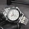 Multifunktion Nya män OMG Quartz Movement Watch Date Ceramic Bezel Business Fashion Designer Luxury Mens Watches Full rostfritt stål Rem lysande wahtcnp