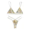 Conjuntos de sutiãs mulheres malha branca lingerie floral bordado transparente sutiã ultrafino com tangas sensual ver através de trajes eróticos