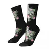 Chaussettes pour hommes Hip Hop Vintage squelette Rose Roses fou unisexe crâne foncé Harajuku sans couture imprimé drôle équipage chaussette garçons cadeau