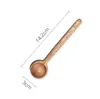 Wooden Long Handled Stirring Spoon Beech Wood Scoop Honey Spoon Coffee Milk Tea Spoon