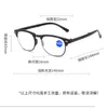 Sunglasses Fashion Folding Reading Glasses Men Women Anti Blue Ray Anti-fatigue Half Frame Portable Eyeglasses 1.0 To 4.0