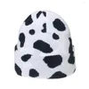 Bandanas Leopard Print Cow Sticked Hat Y2K Warm Hip Hop Unisex Elastic Beanies for Women Men Outdoor Sports Windproof Cap Accessorie R2A5