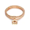 NOOSA Gember Snap Sieraden Manchet Bangle Goud Verzilverd Elastisch DIY 18mm Snaps Kraal Armband Verwisselbare Charm Armbanden