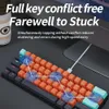 Mucai MKA610 USB Mini Mechanical Gaming Wired Keyboard Red Switch 61 Tangent Gamer for Computer PC Laptop Löstagbar kabel 240309