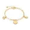 Bedelarmbanden Smile en Elizabeth armband in roestvrij staal Tiny Women's Gift religieuze sieraden