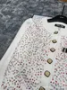 Tricots pour femmes Tees Designer 24 Début du printemps Nouvelle industrie lourde Pleine perle brodée Cardigan tricoté Style polyvalent MQLQ