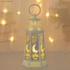مصابيح طاولة 1pc رمضان تزين مصباح شمعة جديدة مصباح شمعة إلكترونية مصباح شمعة إلكترونية جديدة سلم سلم يدوية الضوء