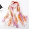 Scarves Scarfs For Women Lightweight Print Floral Pattern Scarf Shawl Fashion Silk Hair Pansy Small