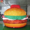Бесплатная дверь корабля для активного отдыха, реклама 8mH (26 футов) с воздуходувкой, гигантская надувная модель гамбургера, воздушный шар для гамбургера на продажу
