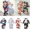 Dekens baby slaapzak geboren deken swaddle wrap jurk bloemen outfits 0-9m