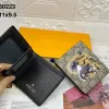 Men Animal Designers Fashion Short Wallet Leather Black Snake Tiger Bee Women Luxury Purse Card Holders With Gift Box Top Quality 24314