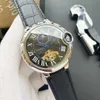 Orologi da uomo di lusso con cinturino in acciaio meccanico automatico Tourbillon alla moda