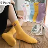 Calcetines para niños Calcetines para niños para niñas grandes 5 par/lote 1-12 años Adolescentes Niños Suave Sólido Tobillera Algodón Transpirable Bebés Mediados de pantorrilla Primavera Otoño YQ240314