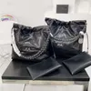 2024 Designer-Einkaufstasche CC Bucket Bag Große Einkaufstaschen Designer Schwarze Schulter Echtes Leder Gold- oder Silberkette Buchname Marke Purs Mjvk