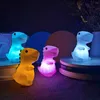 Lampes de table mignon dinosaure Light - Protection des yeux lampe de table pour les chambres - lampe de table à LED rose