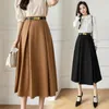 Skirts 2024 Summer Simple Solid Color Women Mid Length Half Dress OL Commuter Professional Lady Skirt