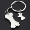 puppy and bone keychain Pet stores promote gift pendants bone keyring holders bag hangings