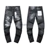 24 nuovi jeans di marca viola con vernice nera invecchiata American High Street TCFB