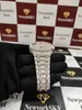 Meilleur prix 41mm glacé montres de luxe mouvement automatique en acier inoxydable glacé Hip Hop VVS Moissanite montres pour homme femme