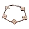 سوار سلسلة الرابط المصمم من أربع أوراق Cleef Clover Womens Fashion Bracelets Jewelry U6 ​​1332V