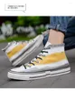 Casual Shoes Unisex Canvas High Top Men Mid-Cut Sneaker Lace Up Pacthwork Quality Footwear For School Fresh Colors 38-44