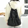 Backpack Korean Version Casual And Artistic Canvas Fashionable Nylon Large Capacity