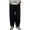 Pantaloni da uomo Tinta unita Multi tasche Pantaloni larghi larghi in vita elastica Pantaloni cargo dritti stile giapponese estivo