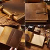 Handmade High Quality Genuine Leather Journal Vintage Notebook Retro Notepad Environmental Paper Creative Painting Sketchbook 240311