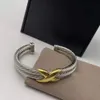 Brazalete de 10mm, joyería, pulseras de alambre de Cable trenzado de acero inoxidable para mujeres, venta de puño abierto antiguo