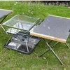 Mobilier de Camp homme Portable petite Table en acier T370 rangement extérieur thé pique-nique Barbecue Camping cuisine pliante